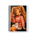 Cute BocaChica Girl Spiral Notebook — Lollipop Fashion Anime Journal (Ruled)