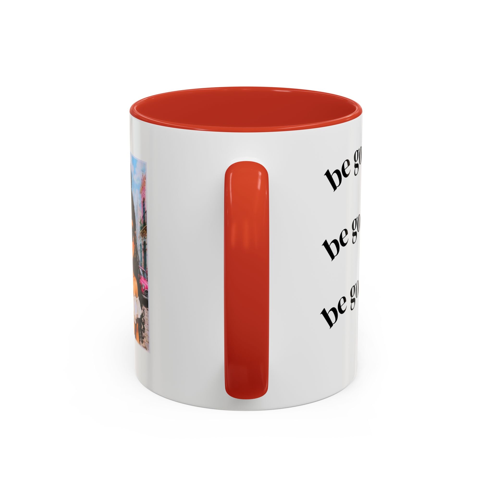 BocaChica Cute Curly Girl Accent Coffee Mug — 'Do Good' Inspirational Tea & Coffee Cup