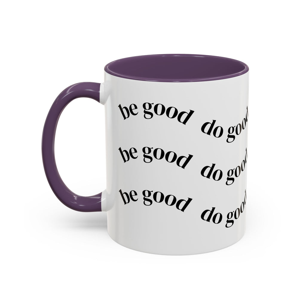 BocaChica Cute Curly Girl Accent Coffee Mug — 'Do Good' Inspirational Tea & Coffee Cup