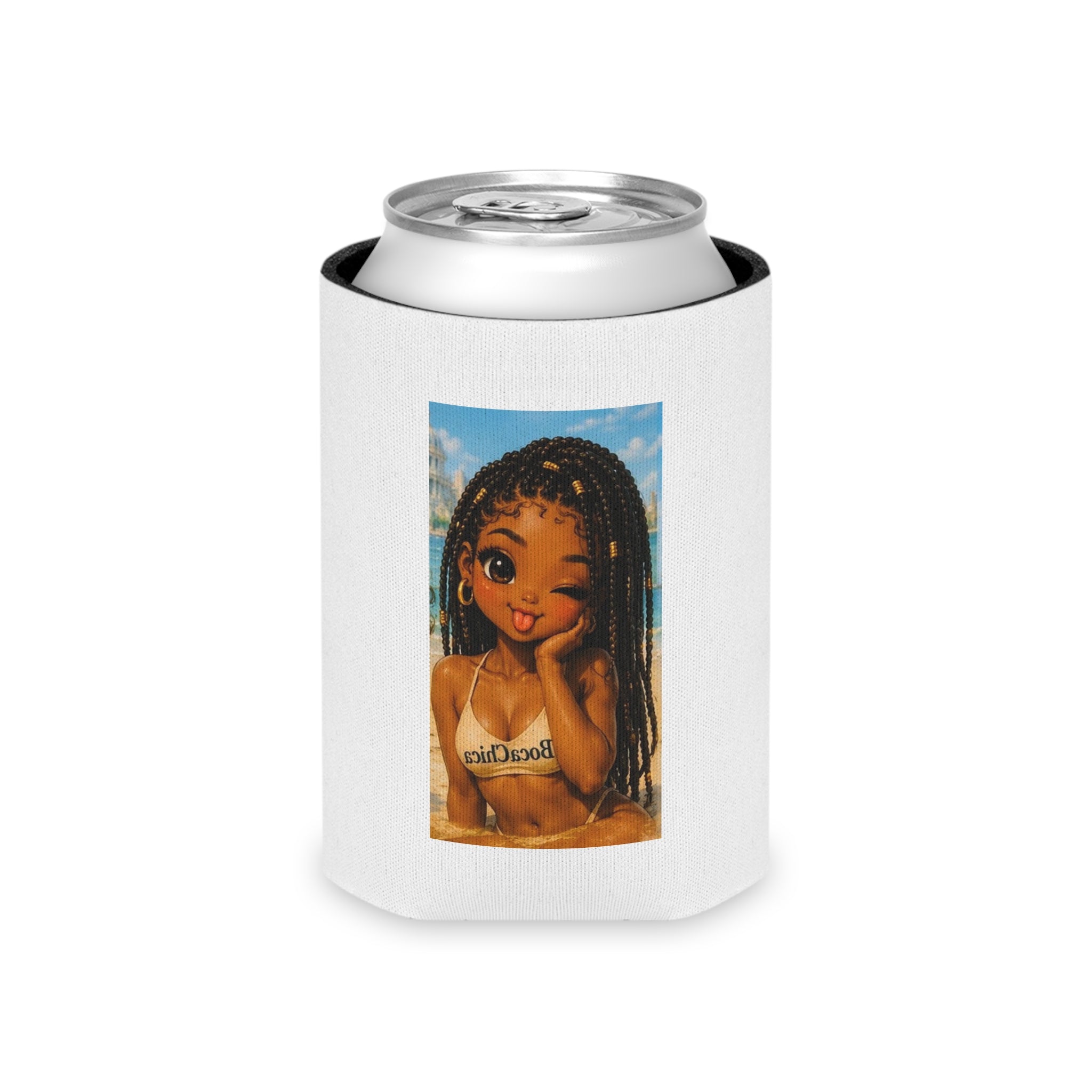 Can Cooler — BocaChica Chic Logo & Beach Babe Design