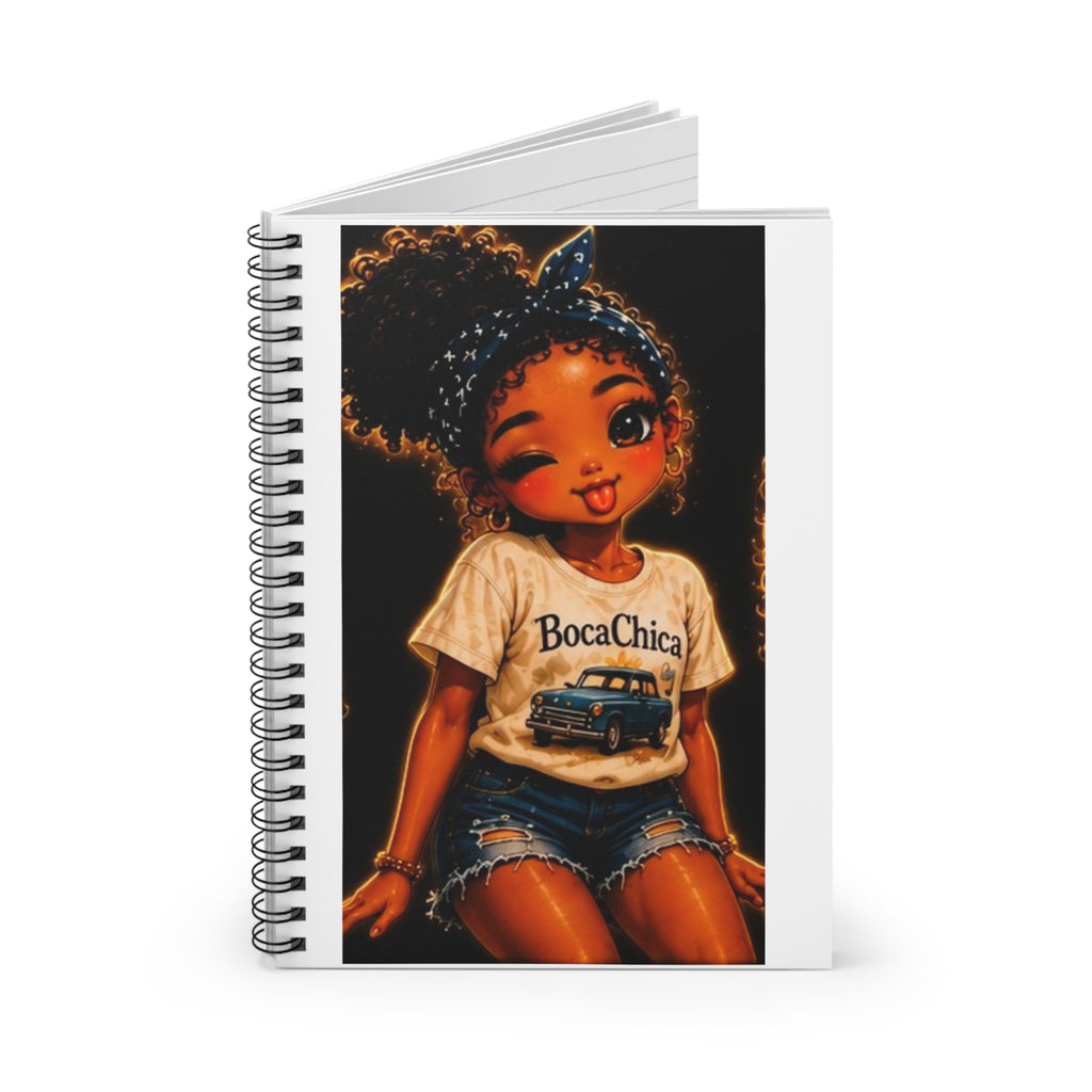 BocaChica Cute Girl Spiral Notebook — Ruled Journal for Teens & Kids