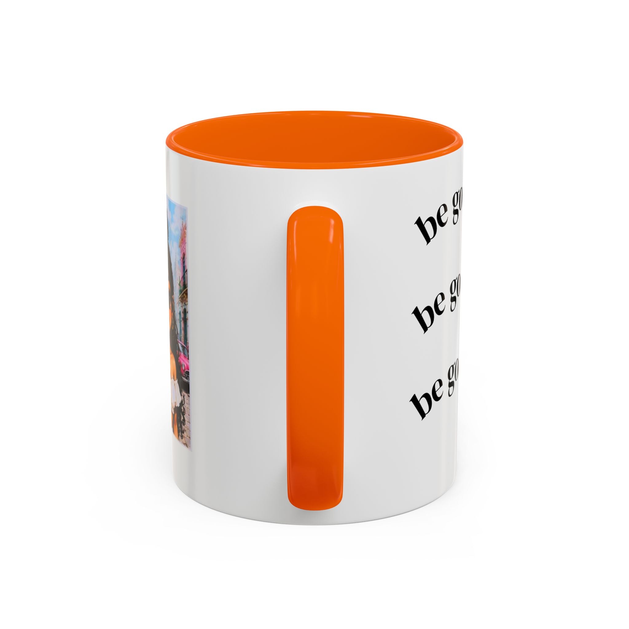 BocaChica Cute Curly Girl Accent Coffee Mug — 'Do Good' Inspirational Tea & Coffee Cup