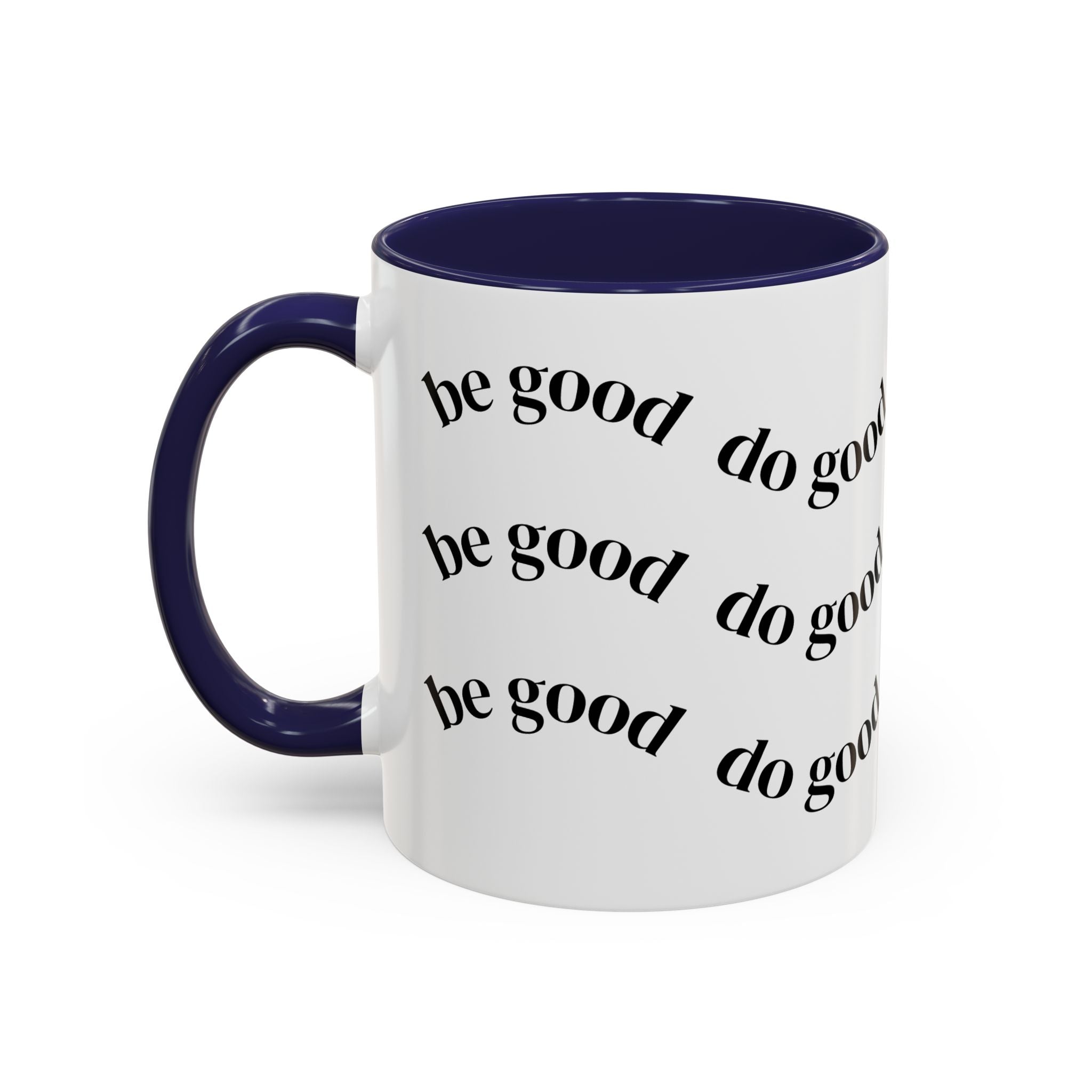BocaChica Cute Curly Girl Accent Coffee Mug — 'Do Good' Inspirational Tea & Coffee Cup
