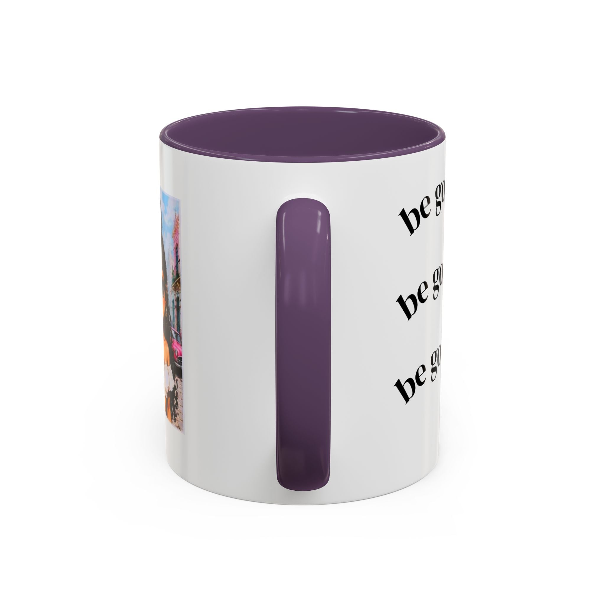 BocaChica Cute Curly Girl Accent Coffee Mug — 'Do Good' Inspirational Tea & Coffee Cup