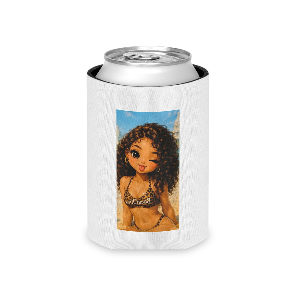BocaChica Chic Can Cooler – Tropical Beach Logo Slim Koozie