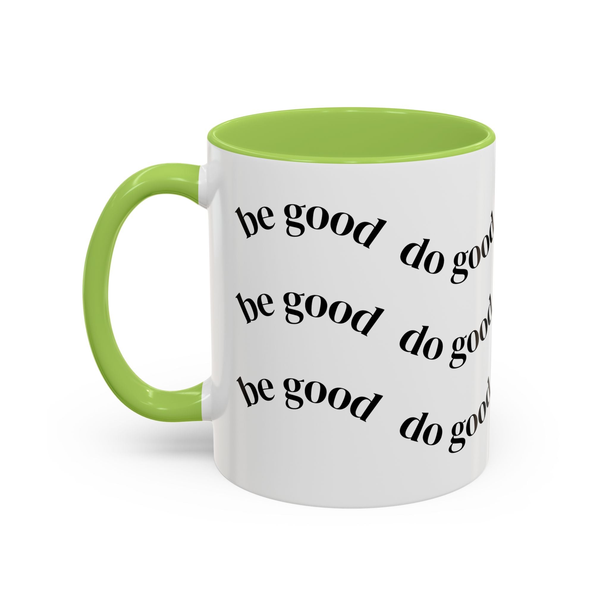 BocaChica Cute Curly Girl Accent Coffee Mug — 'Do Good' Inspirational Tea & Coffee Cup