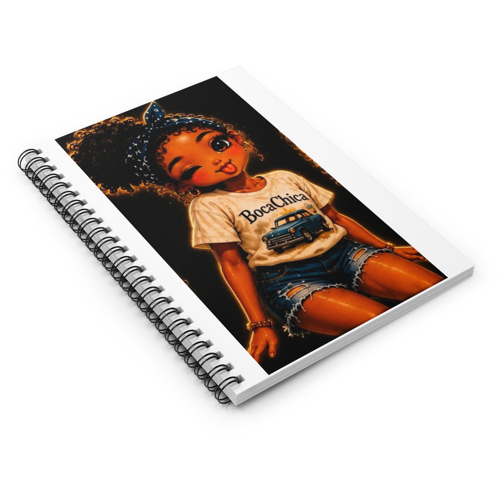 BocaChica Cute Girl Spiral Notebook — Ruled Journal for Teens & Kids