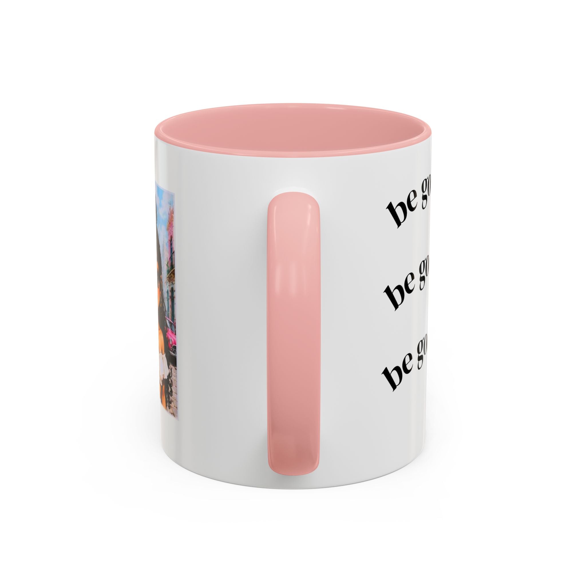 BocaChica Cute Curly Girl Accent Coffee Mug — 'Do Good' Inspirational Tea & Coffee Cup