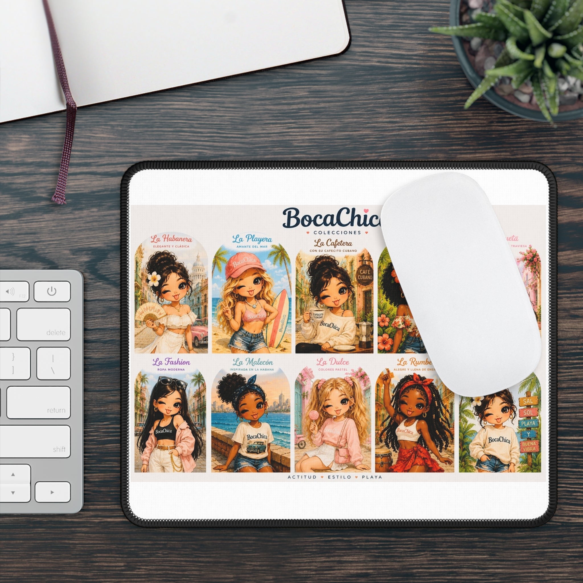 Gaming Mouse Pad — Boca Chica Beach Girls Collage