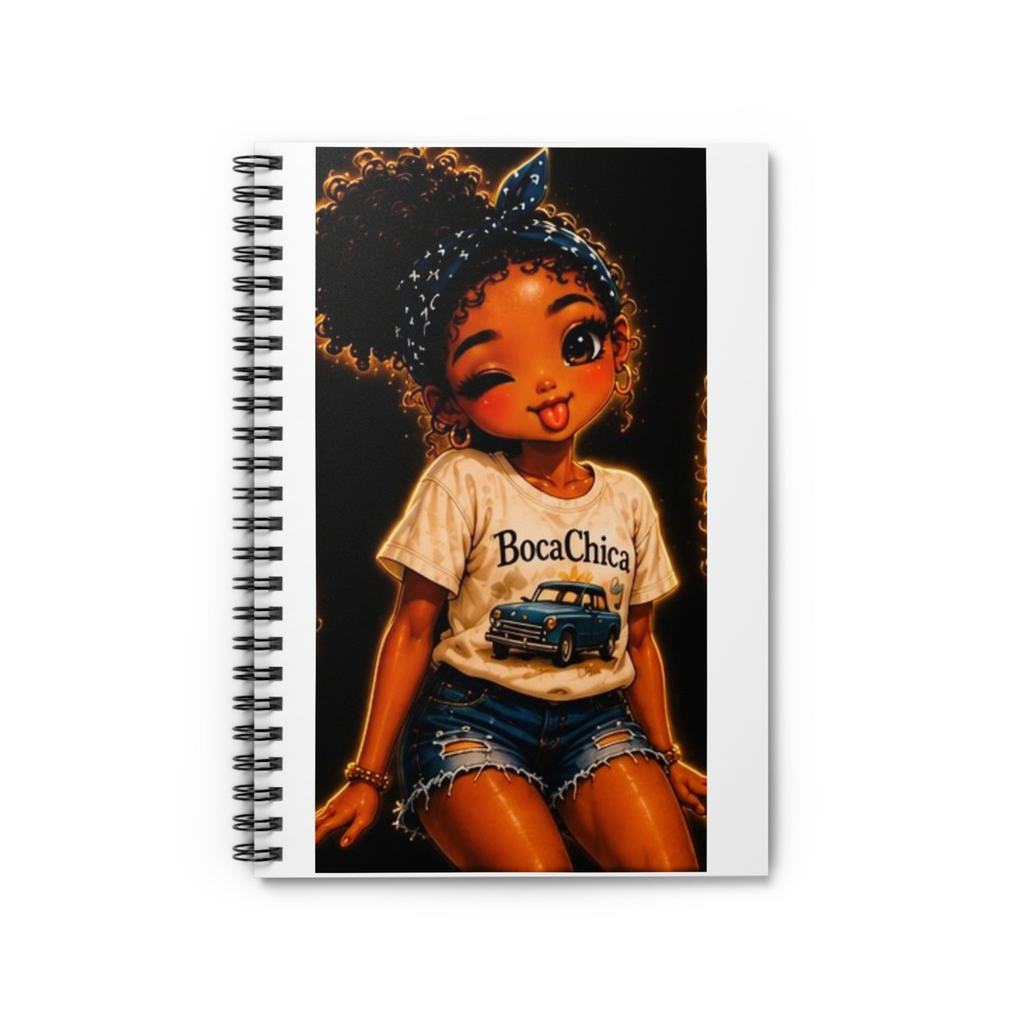 BocaChica Cute Girl Spiral Notebook — Ruled Journal for Teens & Kids