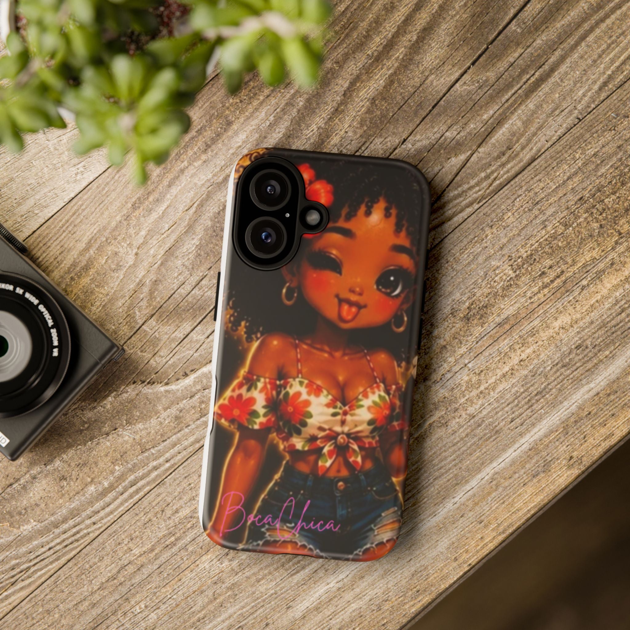 Phone Case — Cute BocaChica Girl Floral Design ("Bae Chica")